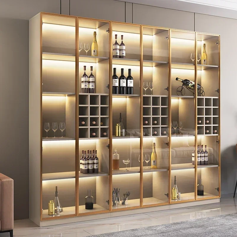 Liquor Cabinet Outdoor Bar Shelf Showcases Display Open Cabinets Whiskey Wine Rack Kitchen Refrigerator Vinera Furniture