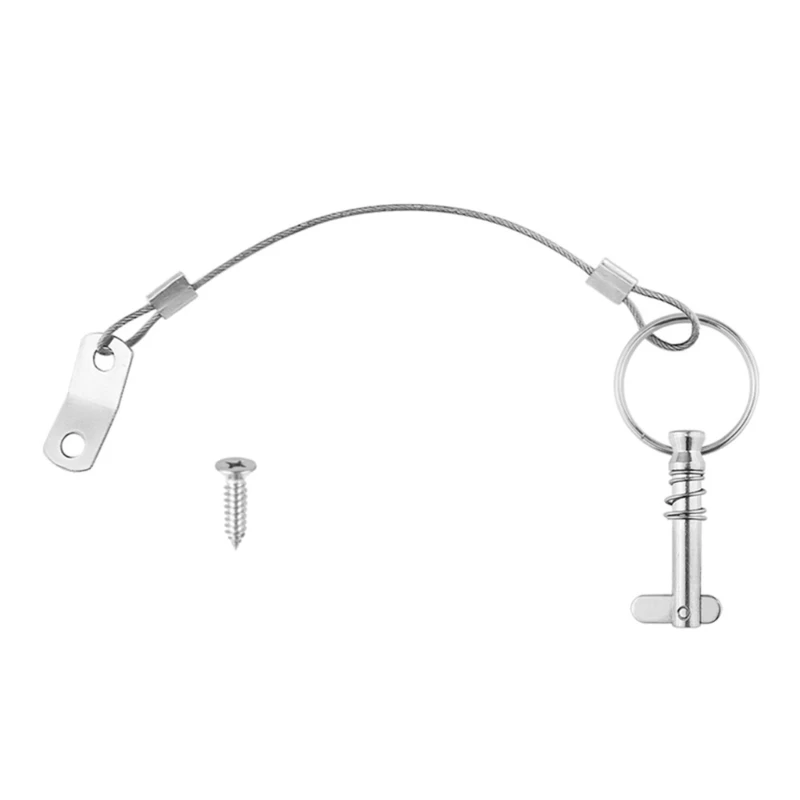 Quick Release Pin for Boat Bimini Top Deck Hinge with Lanyard Drop Spring