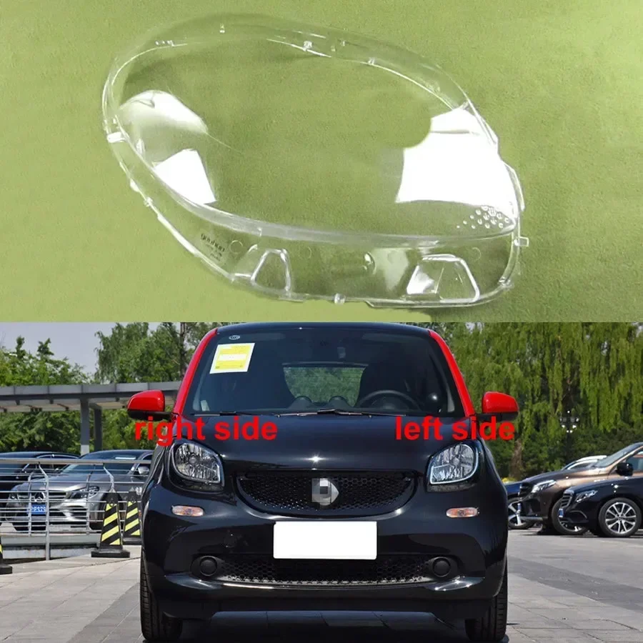 

For 2016-2019 Benz Smart Fortwo Forfour Headlight Cover Transparent Lampshade Headlamp Shell Plexiglass Replace Original Lens