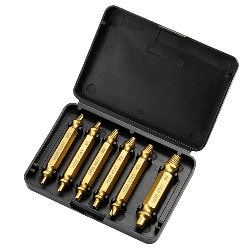 Broken Screw Remover Double‑Ended Flat Head Screw Extractor Damaged Cracked Screw Removal Disassembly Tool for Stripped Screws