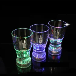 LED Flashing Cup Sensor Light Up Mug Wine Beer Whisky Milk Tea Shot Drink Glow Christmas Party Bar Club Birthday Supplies