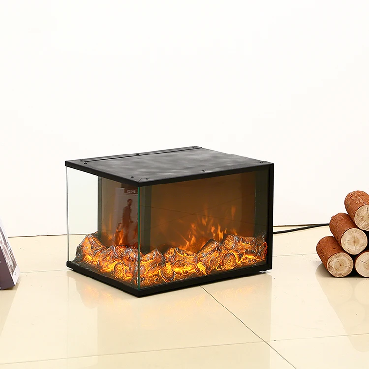 

Indoor 3 Sided Black Electric Led Flame Fireplace 60 Inch Media Wall Build In Decorative Electric Fireplace