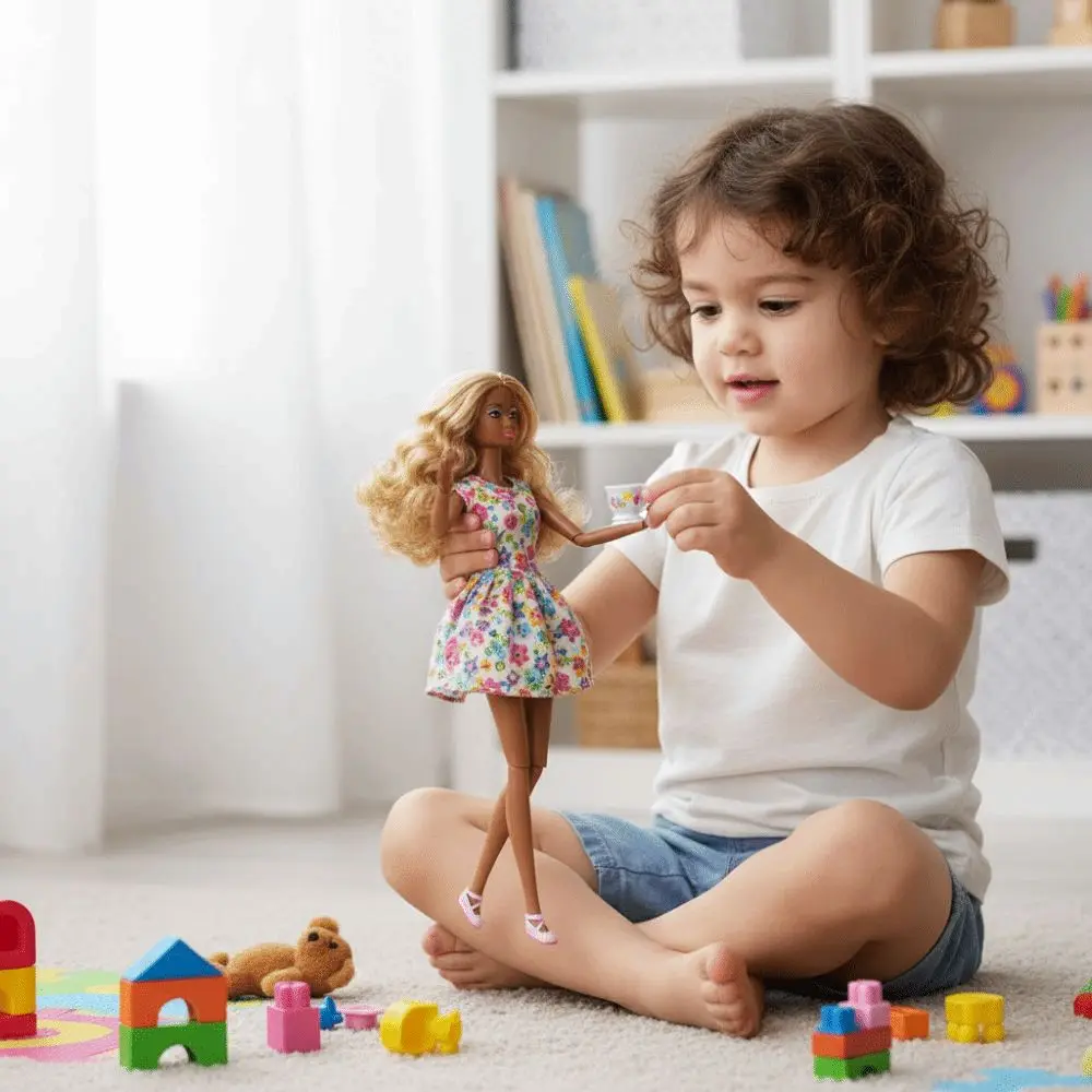 Fashion French Romance Supermodel Nude Centre-parted Curl Multi-skin 1/6 Model 32cm Dress Up Action Figure Body Children Gift