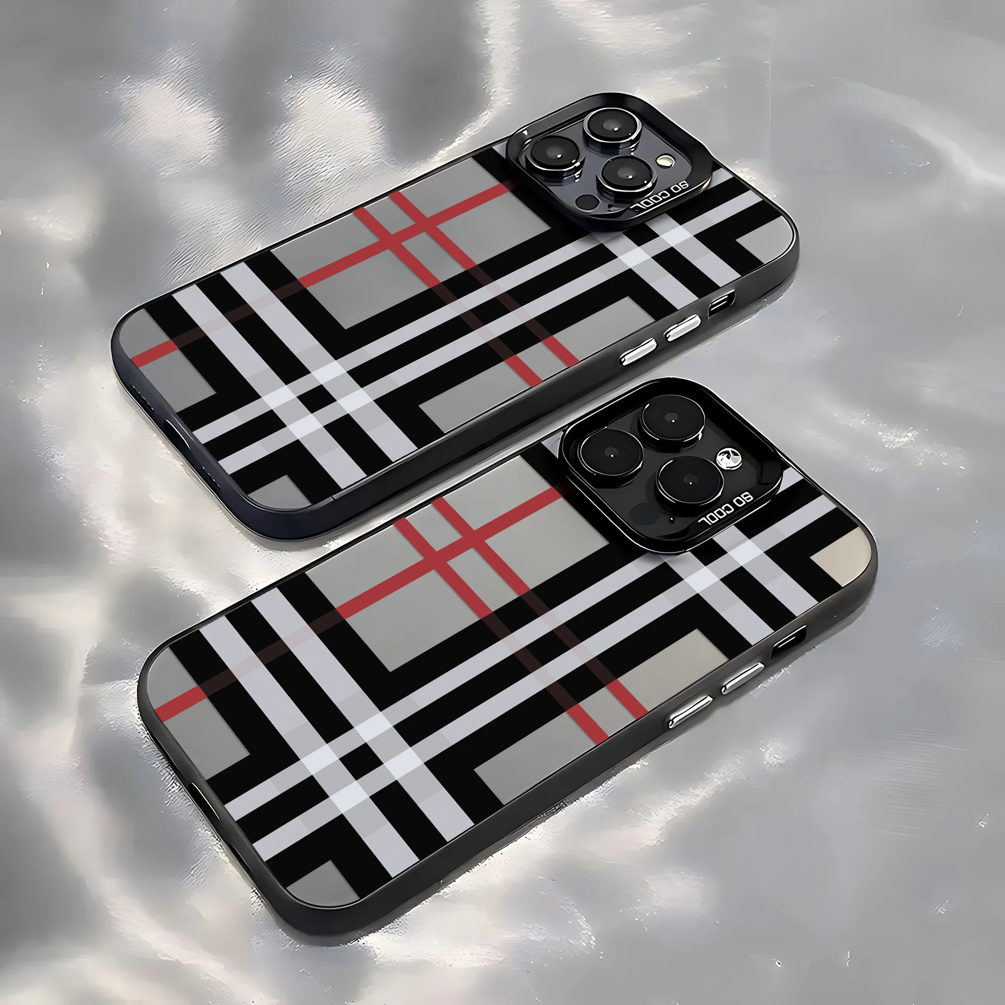 Advanced Grid Pattern Phone Case For IPhone 16 15 14 13 12 11 Pro Max Air Phone Cover For IPhone 15 16E 17E 16 15 14 Plus Cases