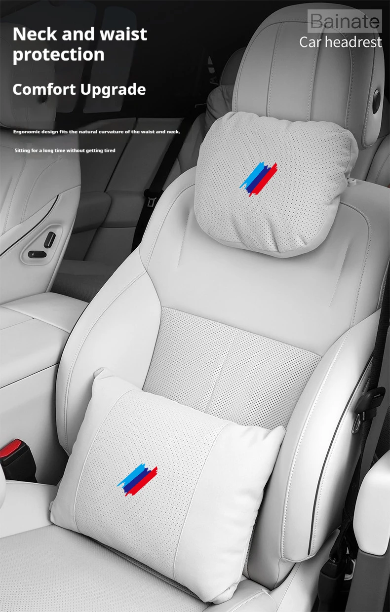 Auto-Kopfstütze Nackenstütze Sitz-Lendenkissen, Für BMW M Performance G30 G32 G01 G02 G05 G06 G07 G26 G23 F40 F20, Nackenkissen – Detail 8