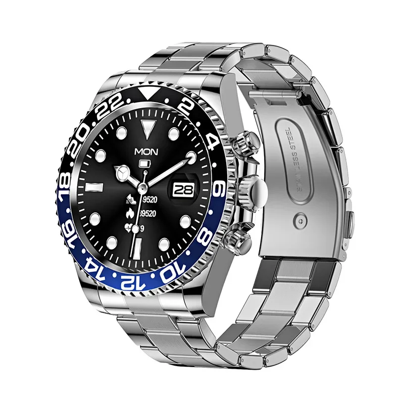 AW12 металлический 1,3 дюймовый экран, Круглый фитнес-трекер BT call reloj inteligente Sport 320 мАч, умные часы, умный Браслет