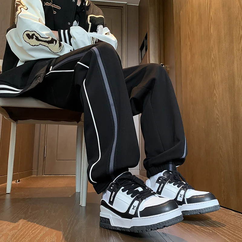 

Свободные повседневные брюки в американском стиле для подростков, весна-осень, новые спортивные штаны для подростков, повседневные джоггеры