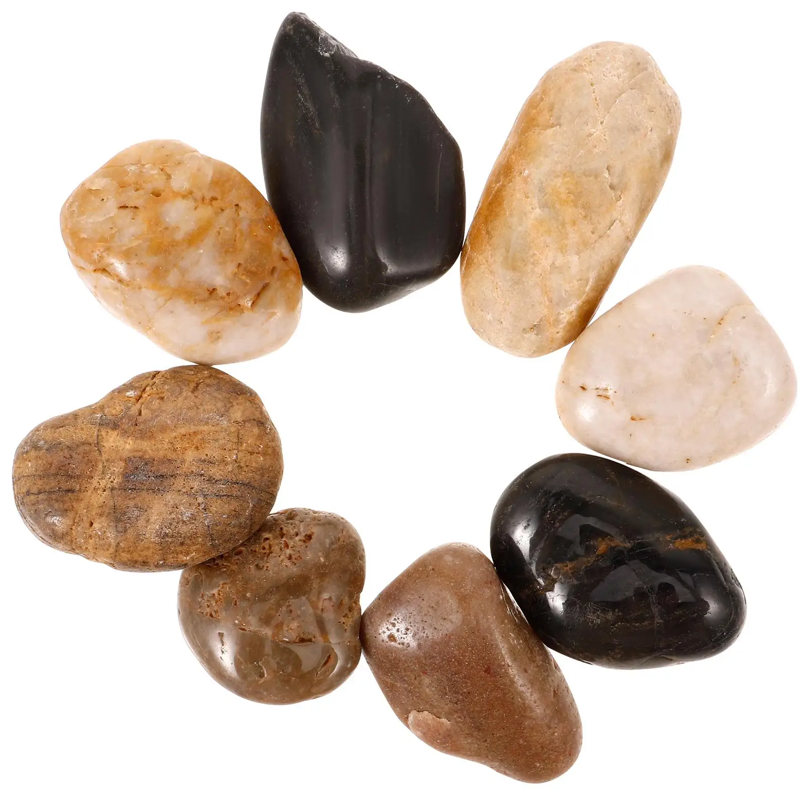 

500g 4-6cm Polished River Stones for Plant Pots Aquarium Decor Landscaping Yard Garden Outdoor Hardscape Rocks Driveway Pebbles