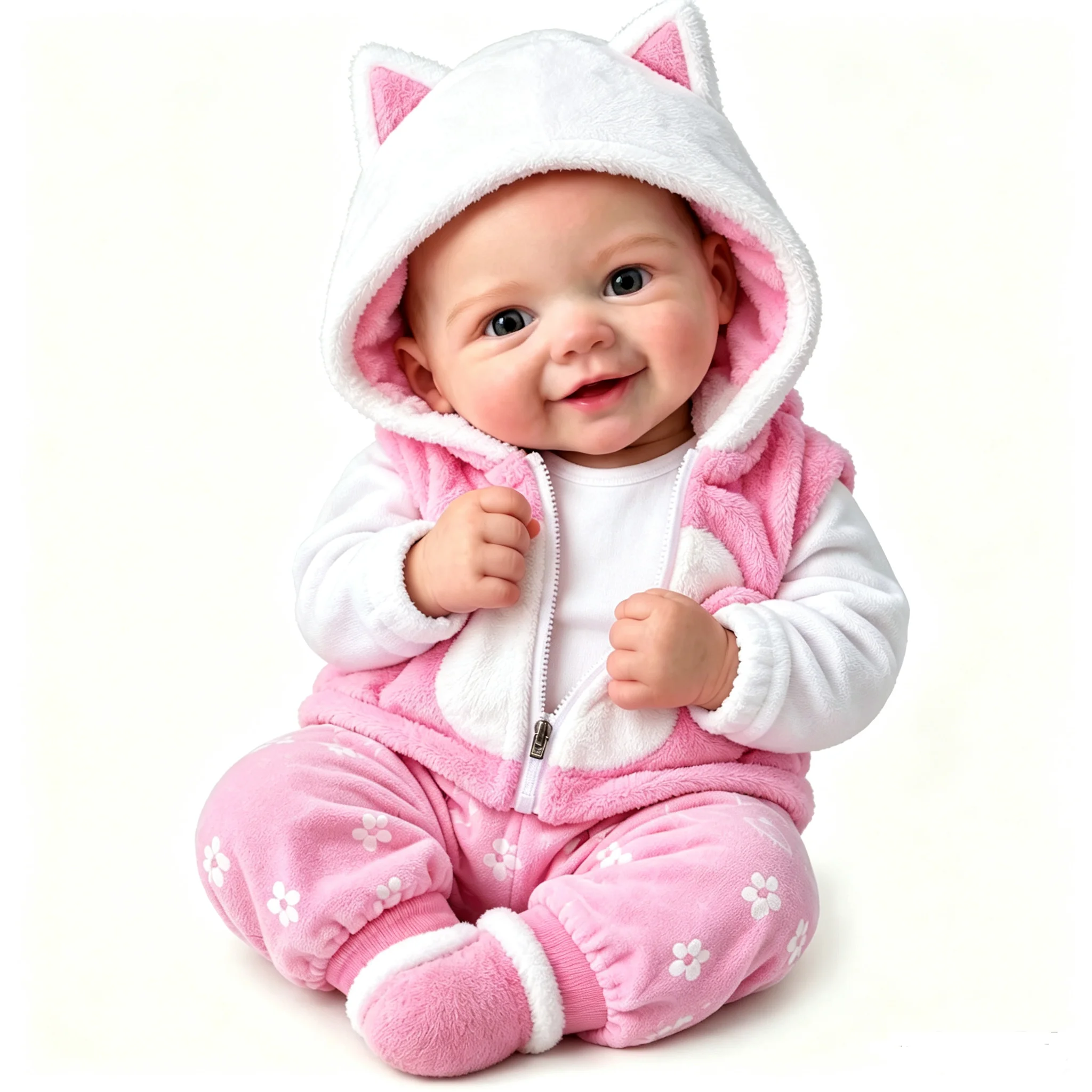 New 16inch Vivienne Ultra Soft Platinum Silicone Super Soft Elastic Stretchable Baby Mouth Can Open With Pacifier