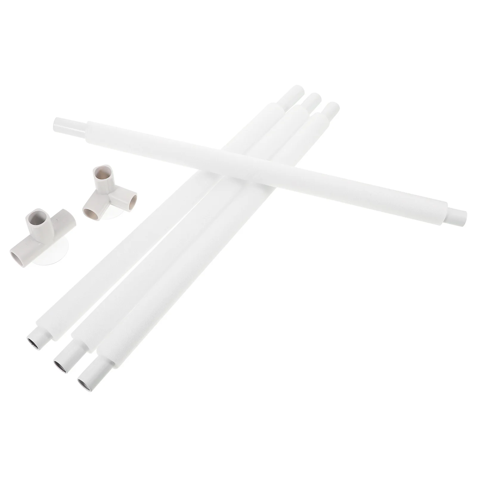 1 set 1 set parti di ricambio per box per bambini tubo ferroviario di sicurezza per bambini con aste in acciaio inossidabile avvolte in spugna per portatile stabile