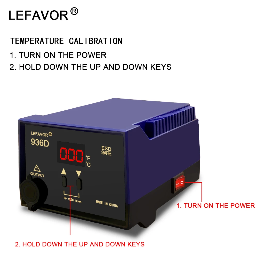 Station de soudage numérique Theliron, 936D 60W, réglage rapide de la température, sommeil C/F 200-480 pour ensemble d'outils de soudage BGA