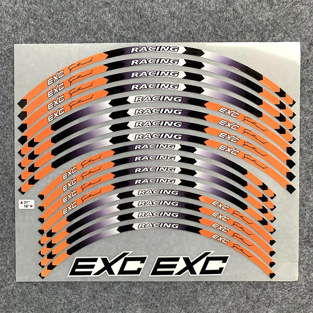 For KTM EXC Wheel Stickers Motocross Motorcycle accessories EXCF 15 200 250 300 350 400 450 500 525 530 2008 2012 2015 2023 2024