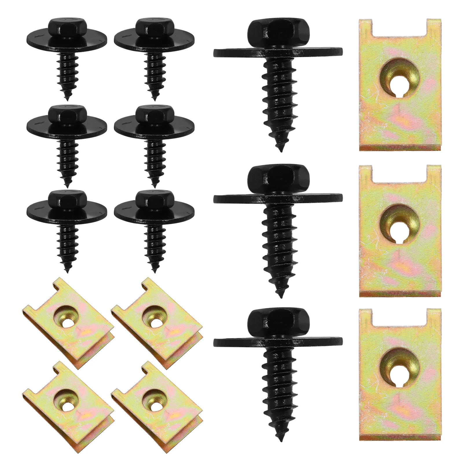 

40pcs Decorative Fixing Gasket Car Bolt Automotive Body Screws Iron Clamp Clip Fastener Kit For Hood Bumper Retainer
