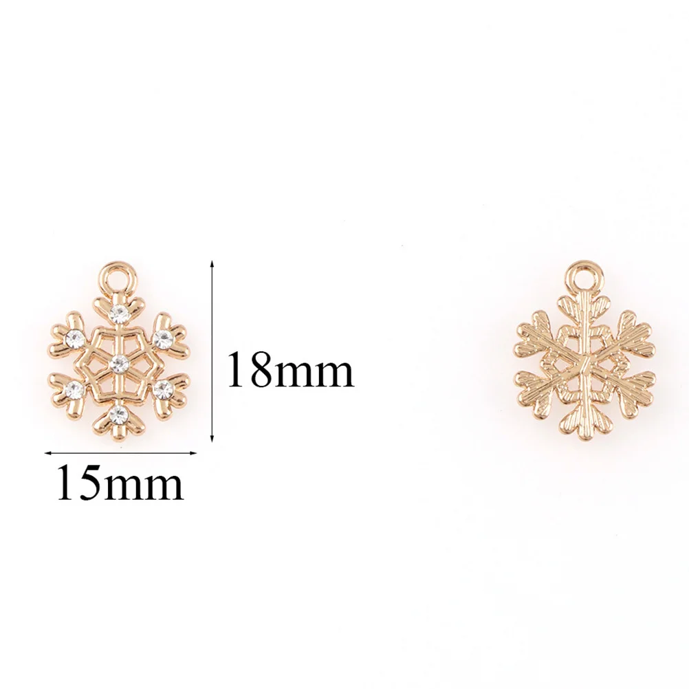 10 قطعة 1.5X1.8 سنتيمتر ندفة الثلج قلادة سحر سبيكة الجوف خارج Diy بها بنفسك صنع المجوهرات اكسسوارات ل قلادة سوار المفاتيح الطرف #4