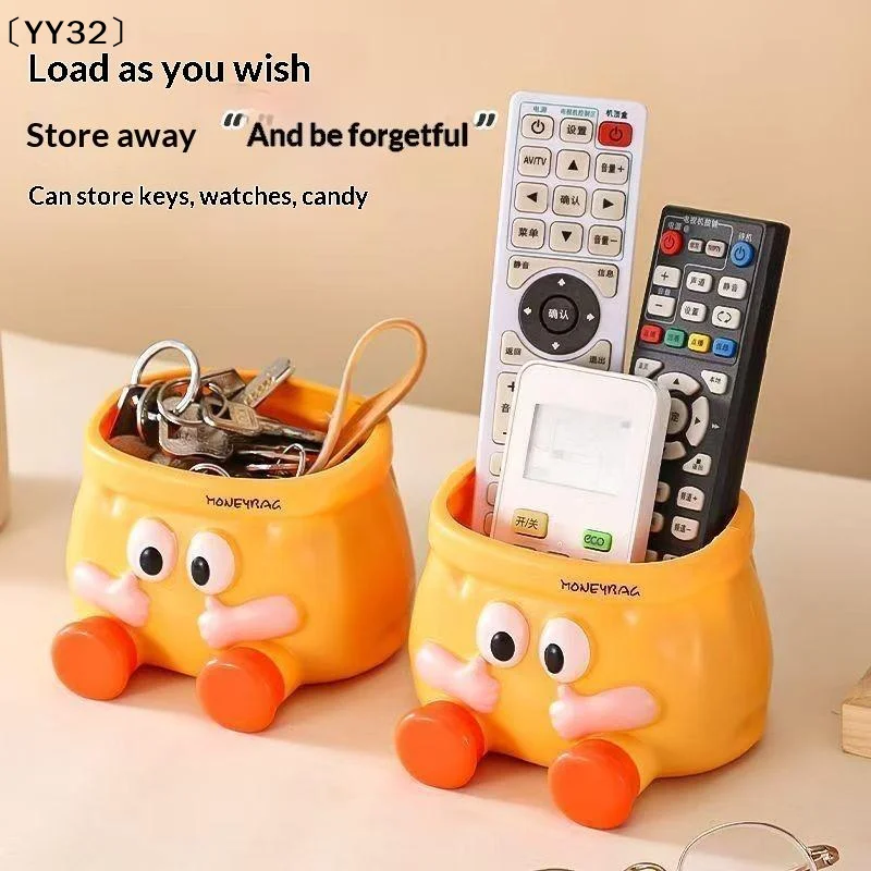 Large-Capacity Cartoon Pen Holder Entrance Key Stationery Storage Box For TV Cabinet Desktop Home Decoration 1/2PCS〔YY32〕