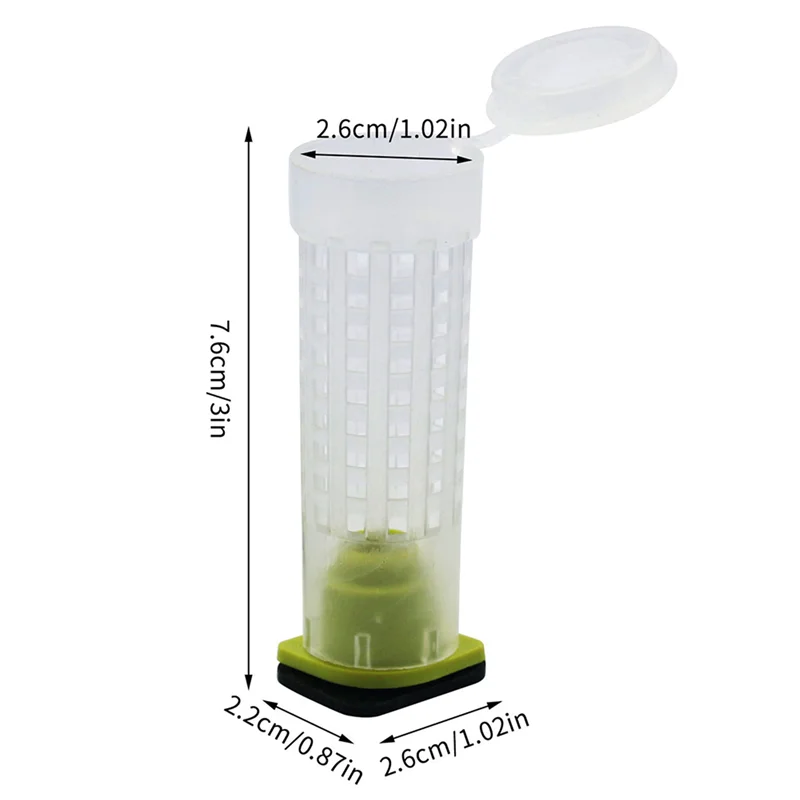ABDJ-100 Buah Kandang Rol Lebah Ratu-Kit Cangkir Ratu Peternakan Lebah Plastik Tempat Cangkir Belakang Kandang Rol Lebah Ratu Alat Peternakan Lebah