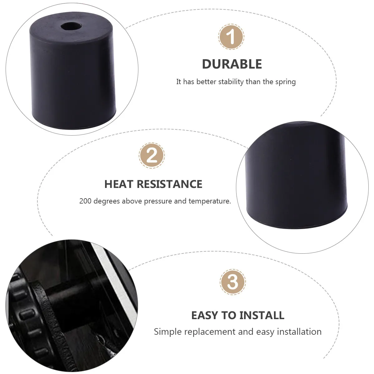 

4Pcs 3D Printing Silicone Column High Temperature Resistant Non-Stick Leveling Column for 3D Printer Hot Bed Stability Upgrade