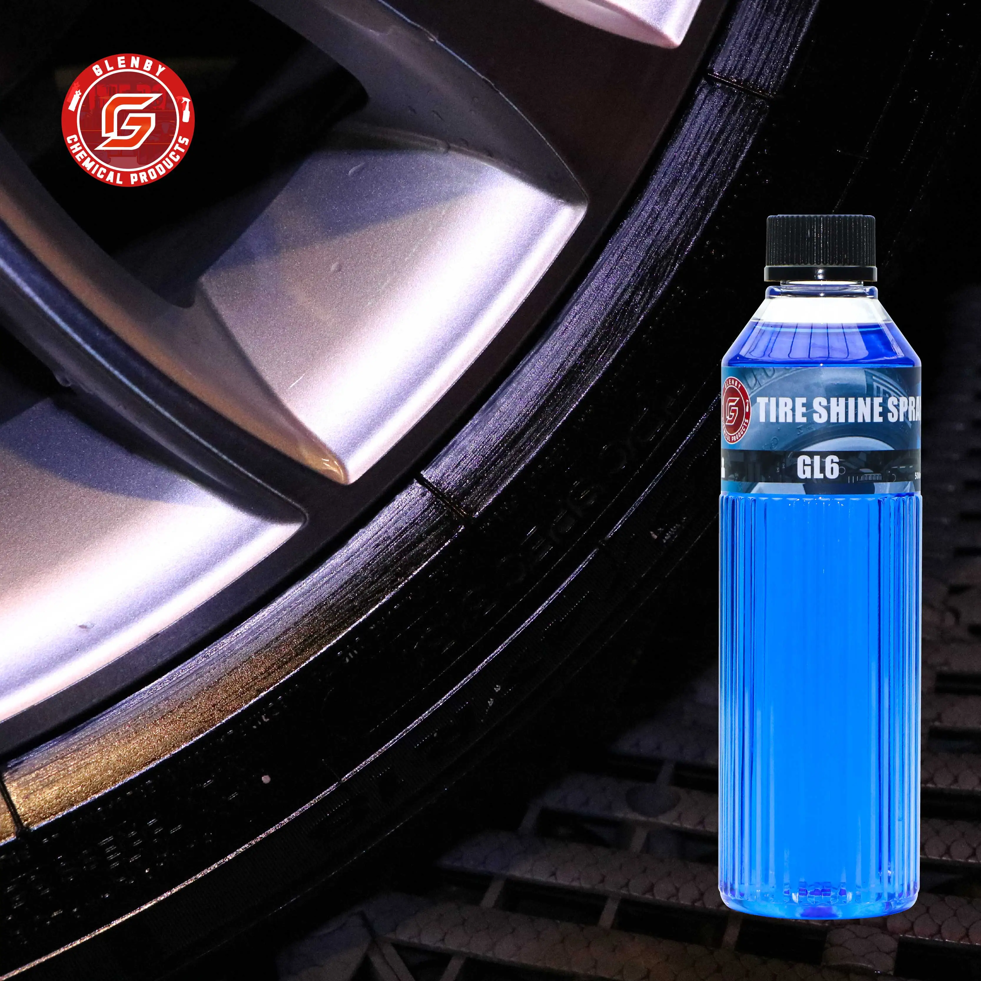 500 ml Black Wet Look Tire Shine Dressing,for a Whole New Level of Shine and Depth of Black,Safe for Cars,Trucks,Motorcycles,RVs