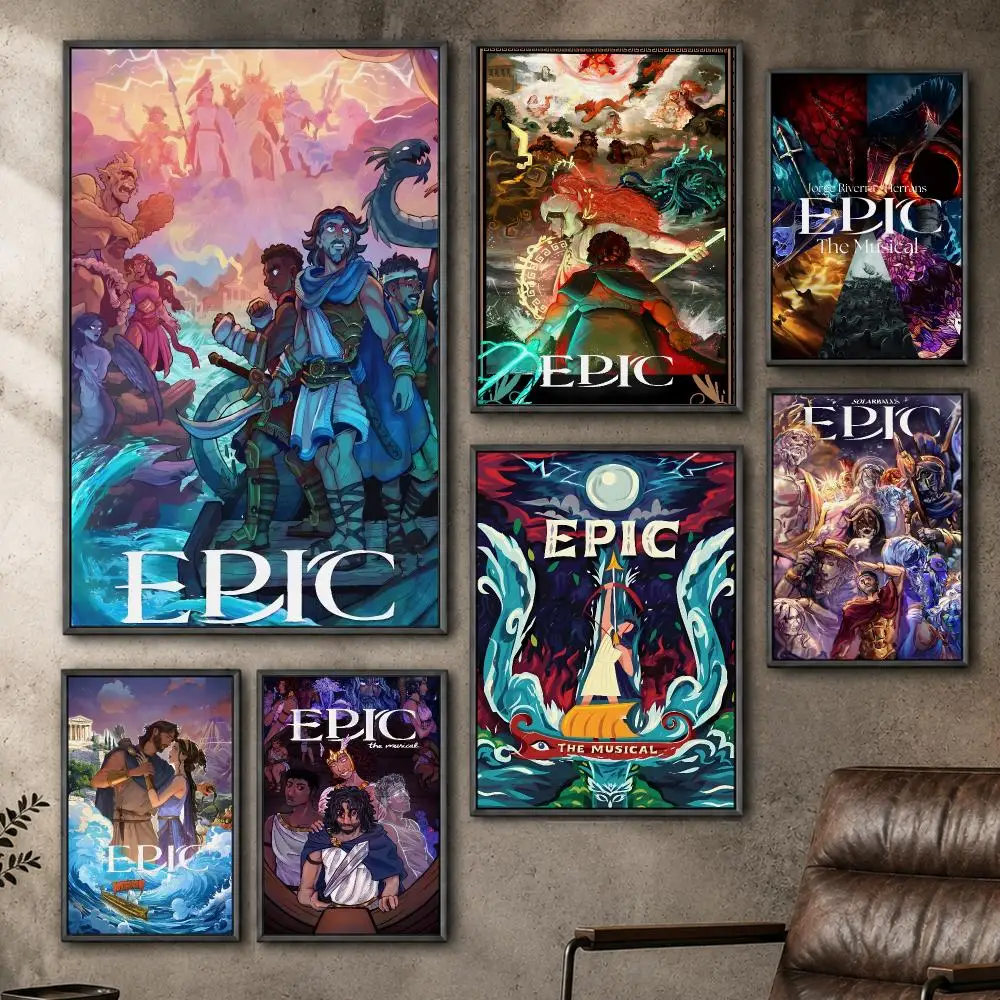 EPIC The Musical Greek Mythology Music Aesthetic Poster  PP Self Adhesive Home Garage Dorm Bar Wall Decor Aesthetic Retro Gift