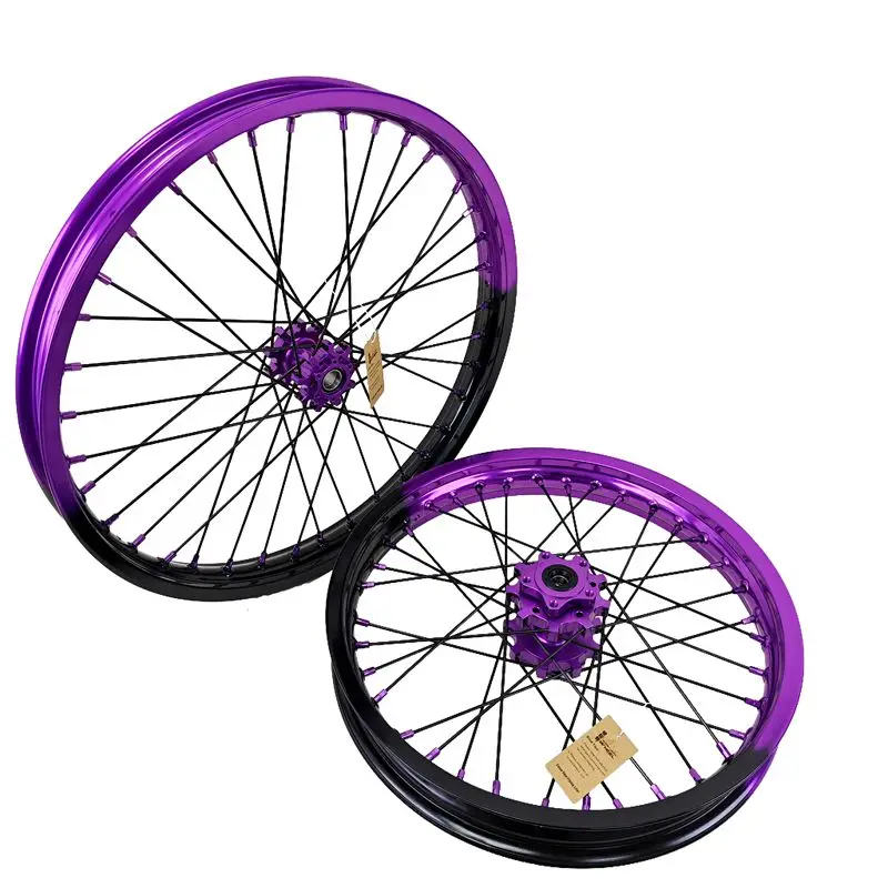 19/16 Custom Size Aluminum Alloy 7050-T6 Rims Black and purple Rims Talaria Mx3 Rims
