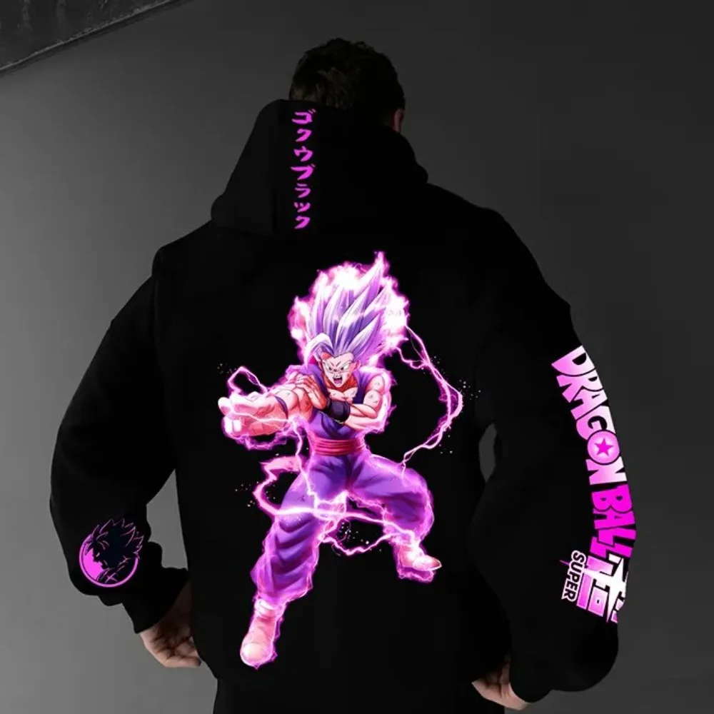 Felpa con cappuccio da uomo Dragon Ball Gohan Anime giapponese 2025 Felpa con cappuccio in cotone comoda a maniche lunghe Harajuku da donna estiva