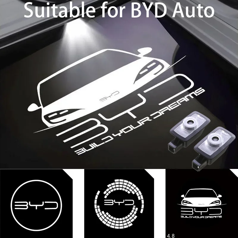 Suitable for BYD car door welcome lights High definition non fading welcome light For BYD BYD Han Qin Song Car welcome light