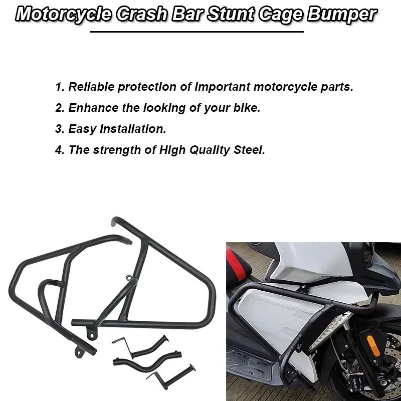 Motorcycle Engine Guard Stunt Cage Bumper Crash Bar Hignway Front Side Frame Protector Fit for BMW C400X C400X 2019-2023