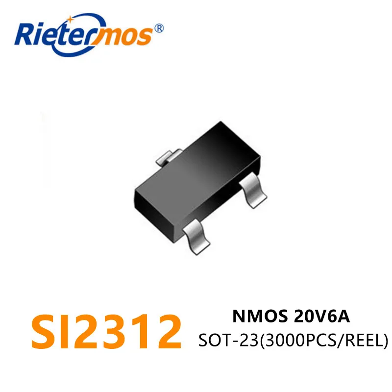 3000 шт. SI2312A SI2312CDS SI2312 SI2312BDS N канал 20V6A SOT23 Сделано в Китае