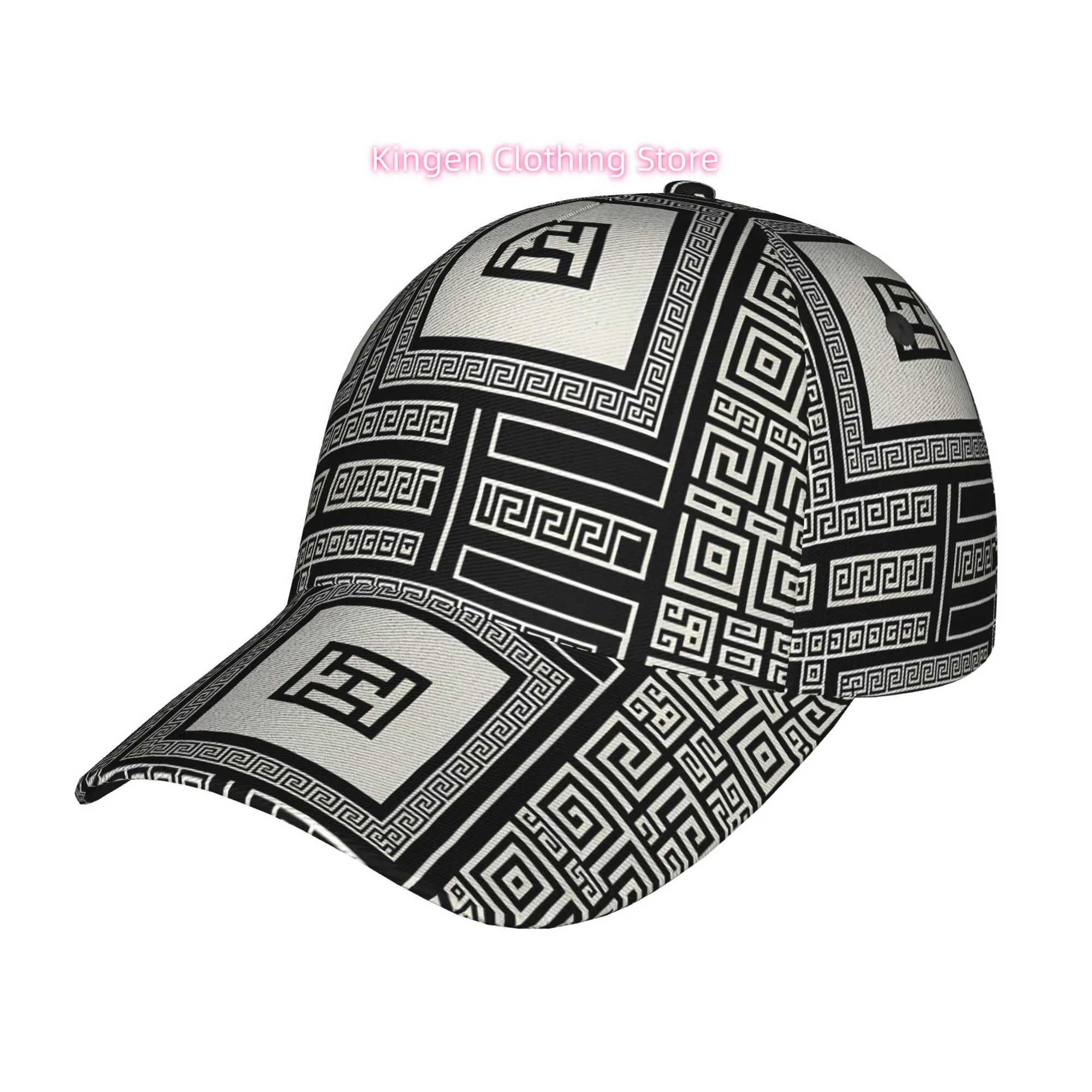 Greek Key Pattern (1), Fashionable Printed Baseball Cap, Curved Brim Baseball Cap, Sports Running