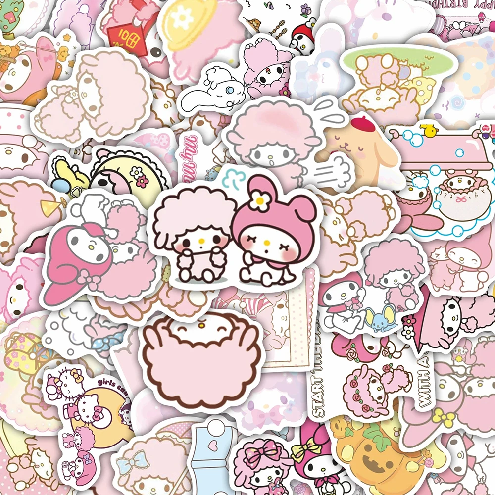 

10/30/52pcs Anime Sanrio My Sweet Piano Cartoon Stickers Cute Decals for Kid Toy DIY Suitcase Notebook Laptop Decoration Sticker