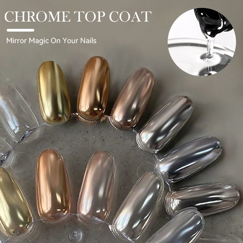 LILYCUTE 7 مللي معدن الكروم معطف فوقي وظيفة هلام طلاء الأظافر لا مسح شبه دائم نقع قبالة الأشعة فوق البنفسجية هلام مسمار الورنيش الفن مانيكير
