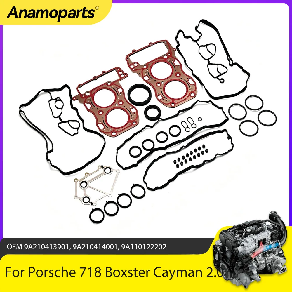 Engine Parts Overhaul Full Gasket Set Fit 2.0 L T H4 Gas DPG DNY DDP For Porsche 718 Boxster Cayman 982 2.0L Turbo 9A210413901