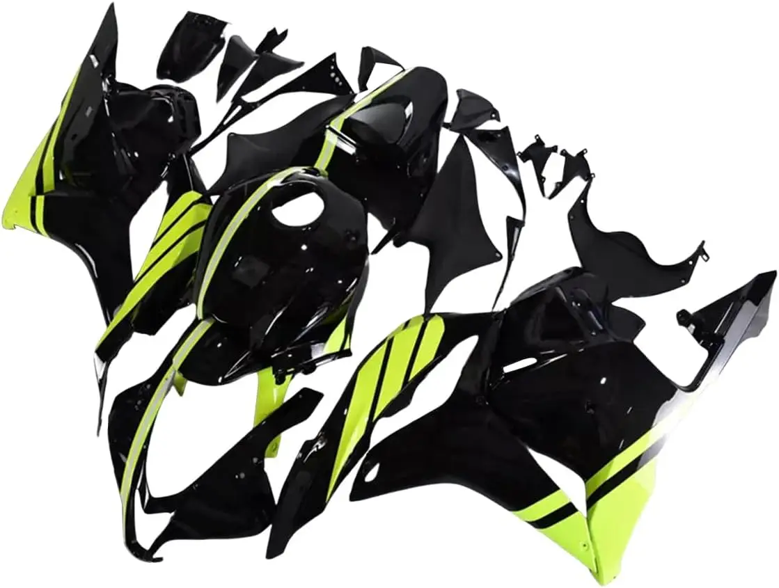 أسود الفلورسنت الأصفر الهدايا المجمعة لهوندا CBR600RR F5 2009 2010 2011 2012 حقن Fairings ABS البلاستيك هيكل السيارة #6