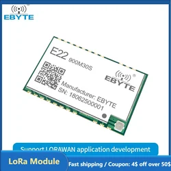 Puissance basse de technologie petéventuelles I d'antenne de haute précision de SX1262 LoRa Tech 32M TCXO EBYTE E22-900M30S 868MHz 30dBm 12km IPEX