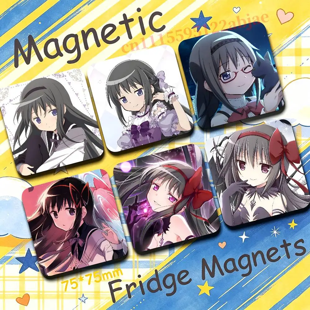 A-Akemi Homura Magnet Refrigerator Fridge Sticker for Home Decor DIY Wall Decor
