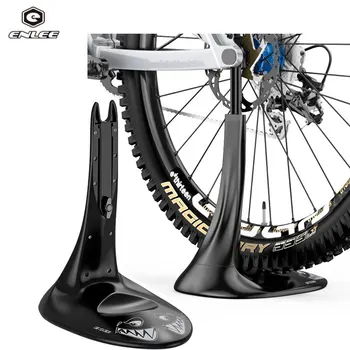ENLEE 휴대용 자전거 지지대 보관 스탠드, 범용 수직 바닥, MTB 도로 자전거 주차 랙, 조절 가능한 보관 브래킷