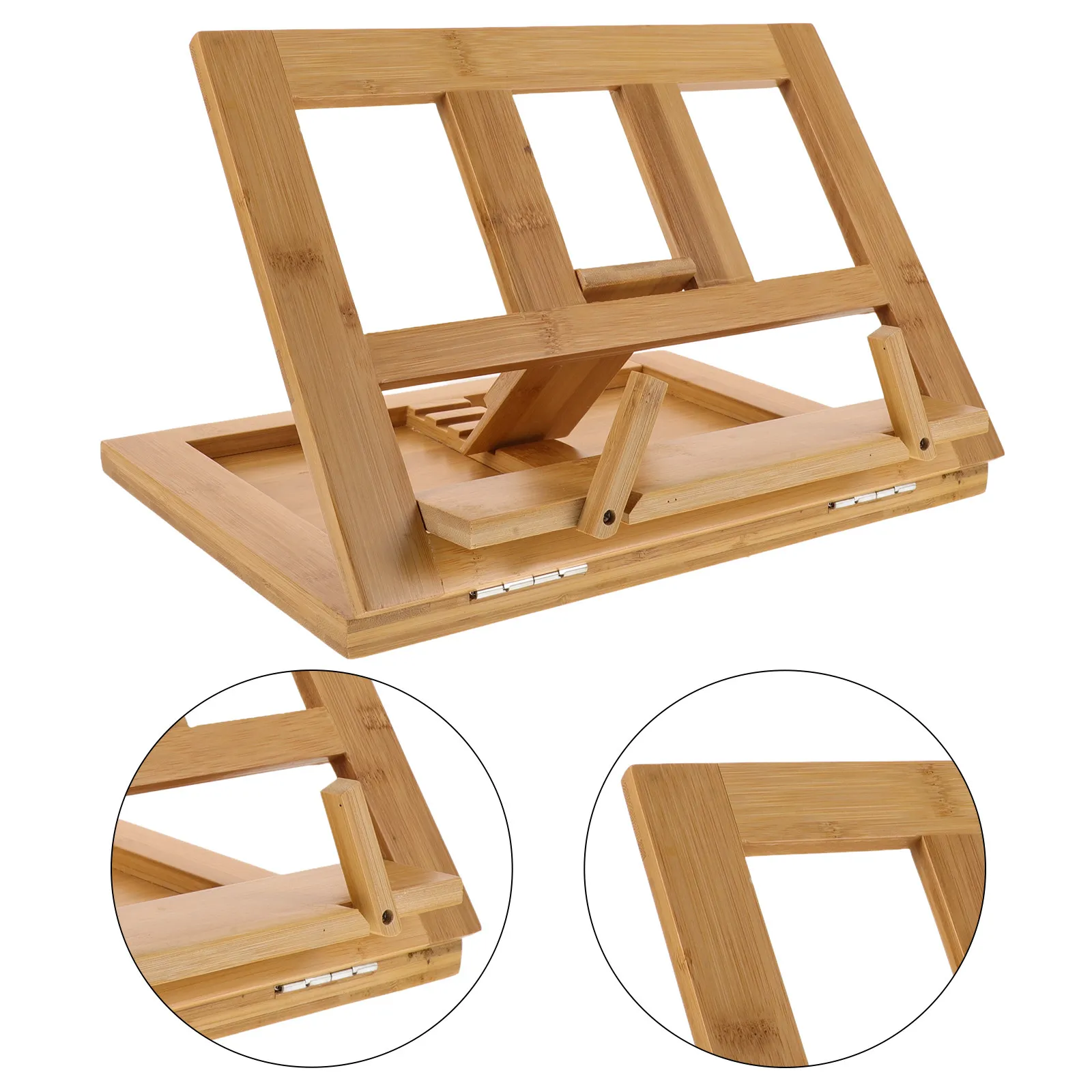 Support de musique de bureau en bambou, porte-livre multifonctionnel, support de partitions, de documents, pour la lecture, la cuisine, les recettes, la Bible