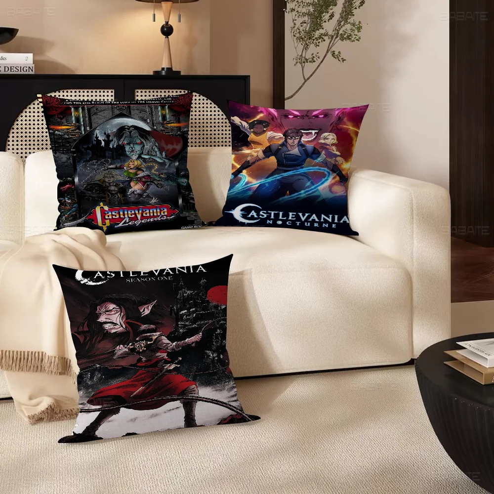 Castlevania Anime Cushion Cover Car Throw Pillow Case For Sofa Car Christmas Gift 40x40cm 45x45cm