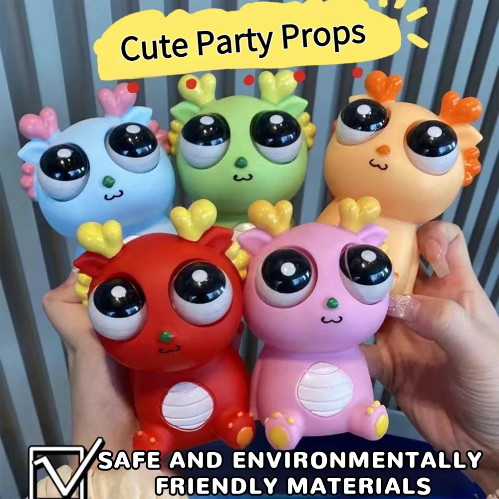 Creative Explosive Eye Dragon Dinosaur Decompression Toy Squeezing Joy Squeezing Staring Eye Funny Release