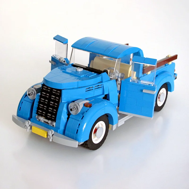 937pcs MOC Vintage Pickup Truck Creator Expert Model Building Blocks Architecture Toys Christmas Gift Education DIY Creative