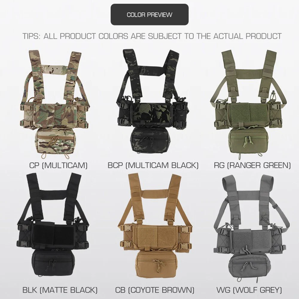 Imagem -06 - Tactical Mk4 Peito Rig com Built-in Triplo Radio Bolsa Hunting Vest cs Match Equipamento Wargame 556 Duplo Milímetros Magazine Pouch Radio Bag