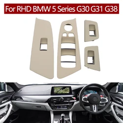 RHD Car Interior Door Window Switch Lifter Cover Panel Trim For BMW 5 Series G30 G31 F90 2017-2020 525 528 530 540