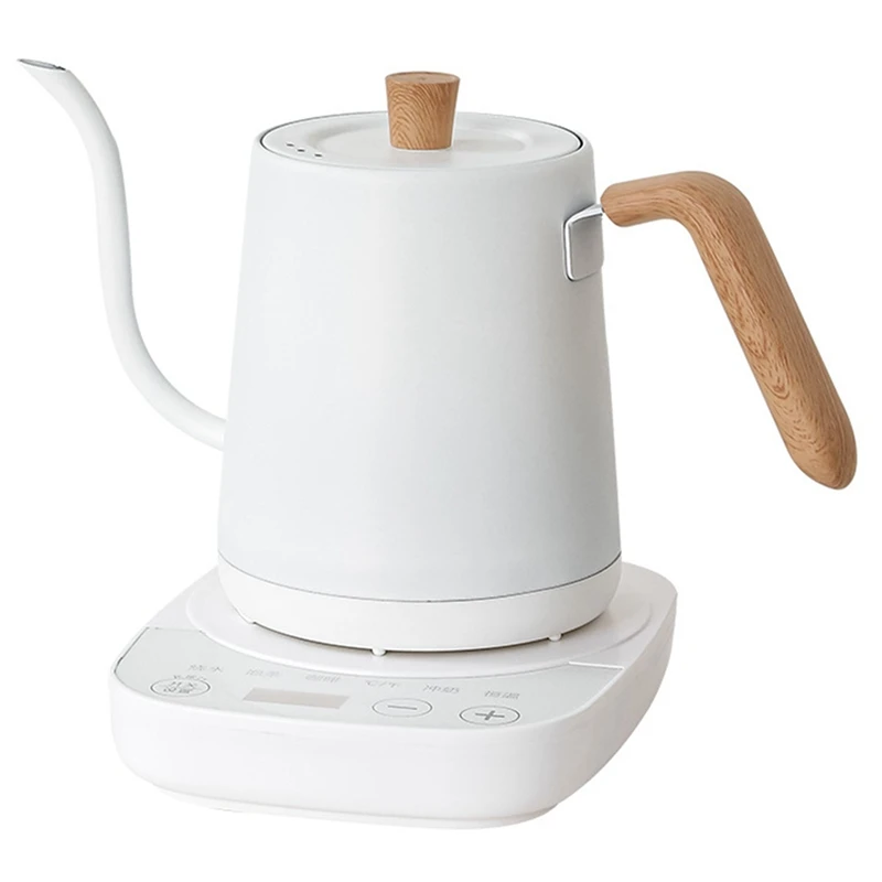 Electric Coffee Kettle Flash Heat Temperature Control Hand Kettle Gooseneck Slender Smart 800Ml 1000W EU Plug