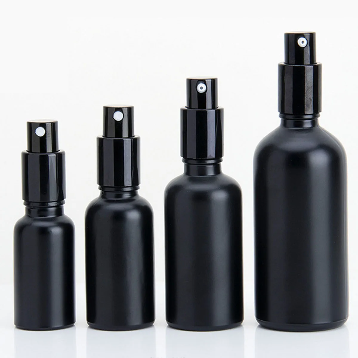 15ml 30ml 100ml Essential Oil Spray Bottle Black Fine Mist Perfume Atomizer Refillable Glass Bottles Empty bottle shampoo Bulk