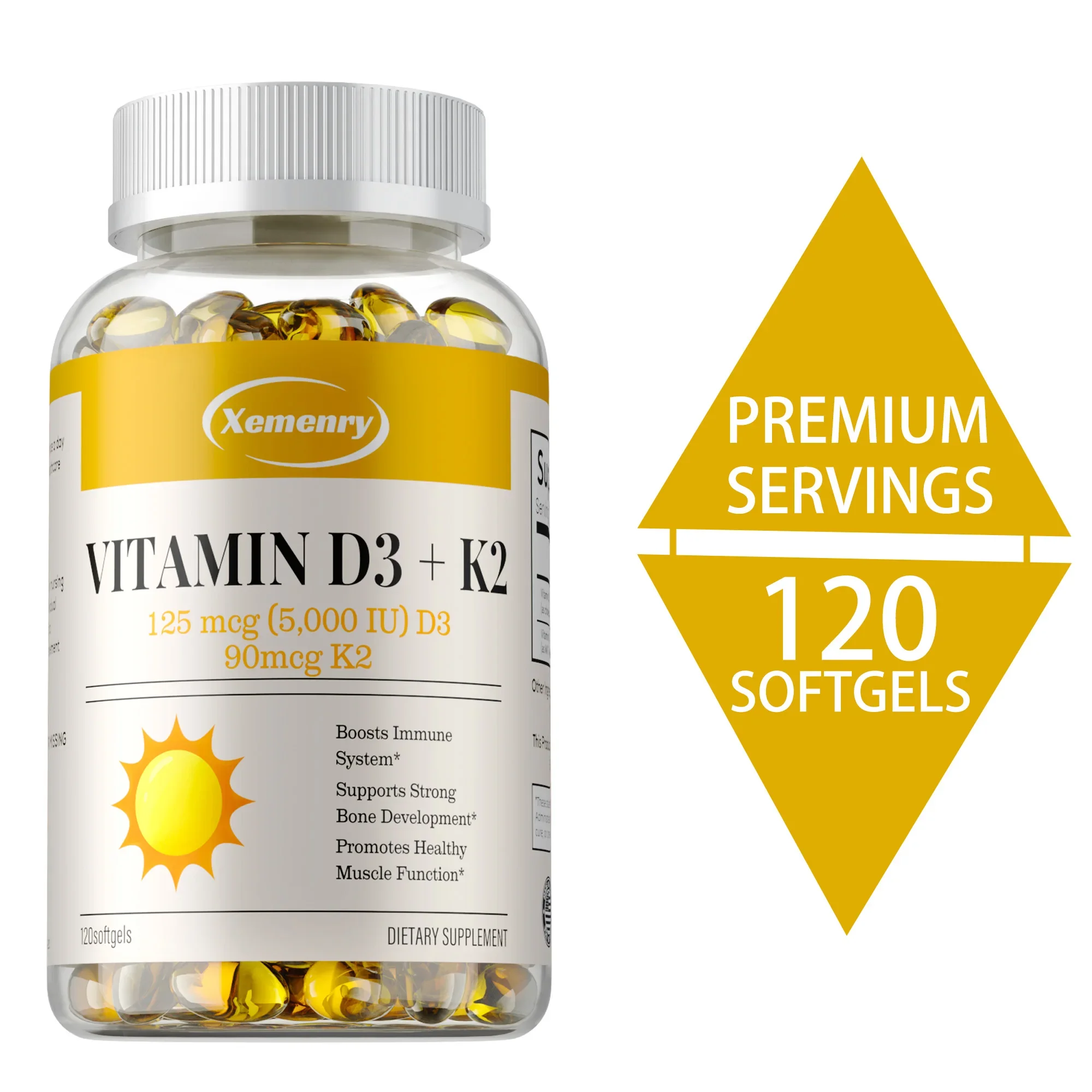 

Капсулы витамина D3 + K2 — сильно впитывающий кальций, поддерживает сердце, суставы и кости, кровообращение, плотность костей, гибкость суставов