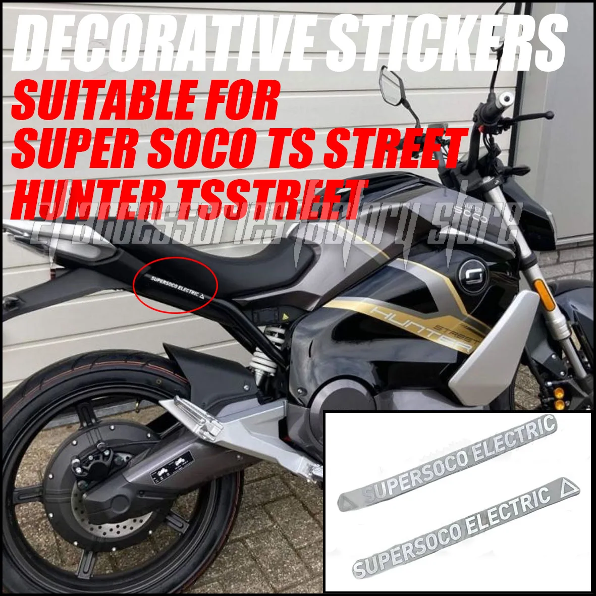 

Наклейка на электромобиль для Super Soco TS Street Hunter TsStreet, декоративная наклейка на заднюю часть автомобиля
