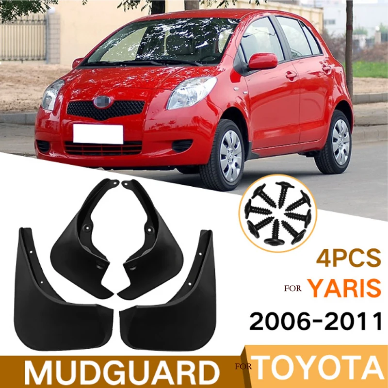 For Toyota Yaris Vitz XP90 2006 2007 2008 2009 2010 2011 Mudguards Mudflap Fender Fender Shot Guards Rear Car Accessories