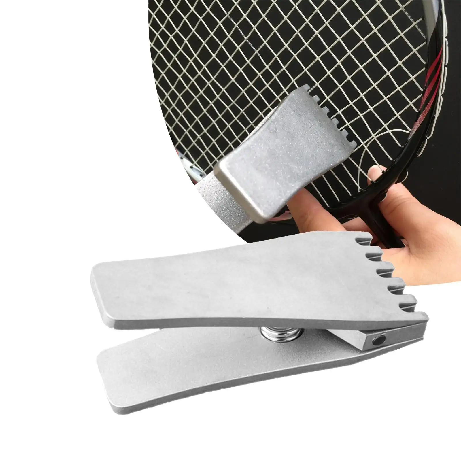 

Зажим для натягивания струн для бадминтона, аксессуар для машины, захват, портативный универсальный зажим для натягивания ракетки для ремонта ракеток