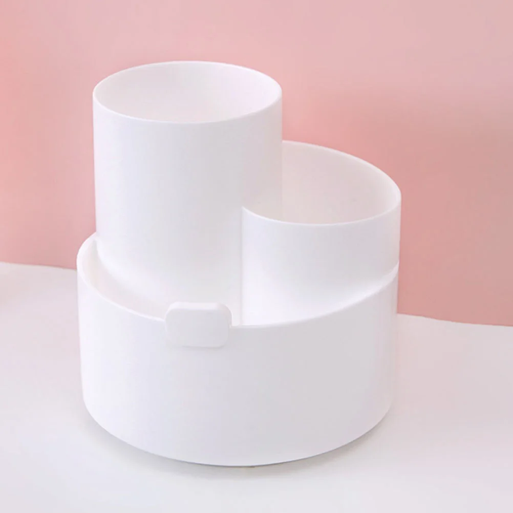 

Desktop Sundries Organizer Rotatable Brush Pot Multi-Grid Storage Box for Stationery Cosmetics Office School Supplies Plastic