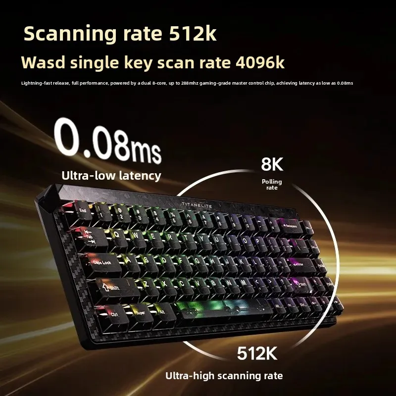 FGG MADLIONS TITAN68 Turbo Magnetic Switch E-sports Keyboard 8K Hz RT0.001 68keys Gaming Mechanical Keyboard Custom For PC Gamer - Image 3